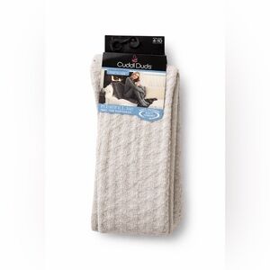 Cuddl Duds Over Knee Socks Plushfill 360 Soft Knit Gray Cozy Winter
